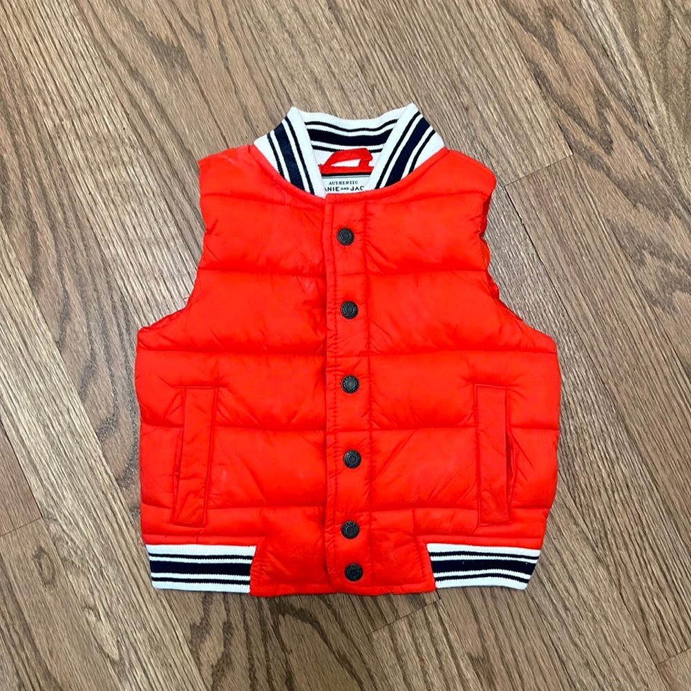 Janie and Jack boys puffer vest, 6-12 mos